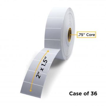 Picture of ZEBRA NON-OEM NEW DIRECT THERMAL LABEL ROLL 0.75" ID X 2.2" MAX OD
