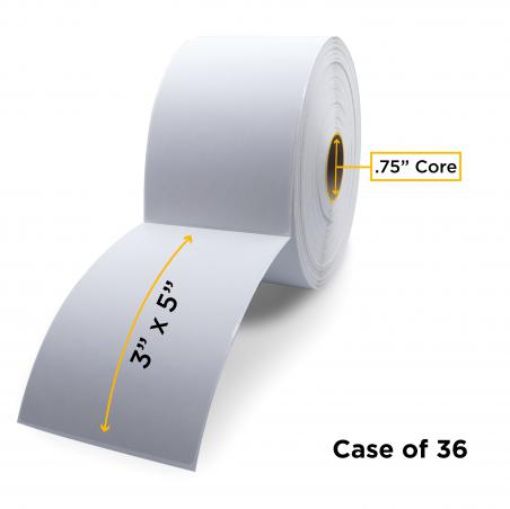 Picture of ZEBRA NON-OEM NEW DIRECT THERMAL LABEL ROLL 0.75" ID X 2.25" MAX OD