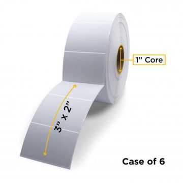 Picture of ZEBRA NON-OEM NEW DIRECT THERMAL LABEL ROLL 1.0" ID X 5.0" MAX OD