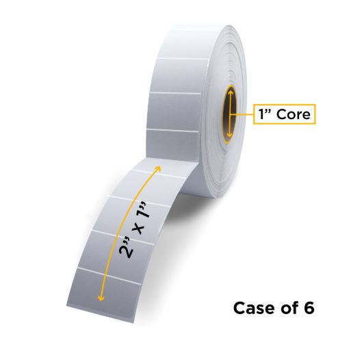 Picture of ZEBRA NON-OEM NEW DIRECT THERMAL LABEL ROLL 1.0" ID X 5.0" MAX OD
