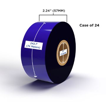 Picture of ZEBRA NON-OEM NEW ENHANCED RESIN RIBBON 57MM X 74M (24 RIBBONS/CASE)
