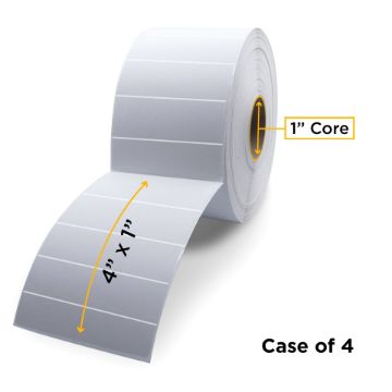 Picture of ZEBRA NON-OEM NEW THERMAL TRANSFER LABEL ROLL 1.0" ID X 5.0" MAX OD