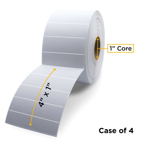 Picture of ZEBRA NON-OEM NEW THERMAL TRANSFER LABEL ROLL 1.0" ID X 5.0" MAX OD